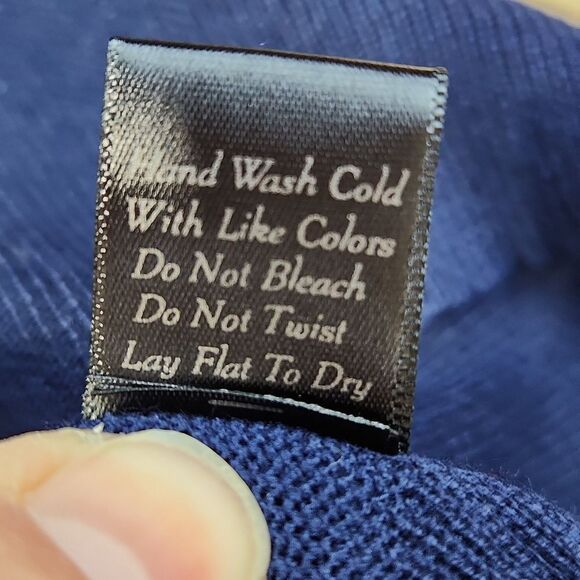 🔥NWT Blue Retro Style Short Sleeve Sweater XLarge - Picture 10 of 10